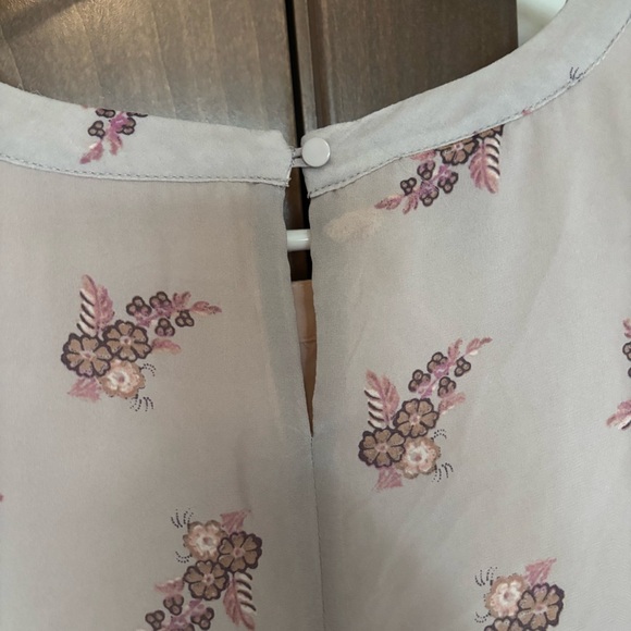 Anthropologie One September Fiora Floral Empire Top, Grey Size XL Pink Blush - Picture 11 of 12